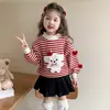 Suéter para Niñas Otoño/Invierno 2026 Nuevo Elegante Conjunto de Invierno Infantil Moda para Bebés Top de Punto Grueso Cálido