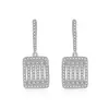 Temblores de mano rápidos aretes de moissanita en vivo aretes de diamante de color aretes de cabeza de vaca aretes simples de diamante Mosan una generación de cabello