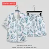 Camisa de Flores Hawaianas Traje de Playa Verano Delgado Sanya Viaje Pareja Hombre y Mujer Talla Grande Pantalones Casuales Sueltos