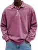 2025 Nova Estação Independente Transfronteiriça da Amazon Camisa Masculina Casual Versátil de Manga Longa com Botão e Gola Camisa Polo