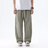 Pantalones Casuales Versátiles de Algodón para Hombre, Sueltos Rectos, con Cordón, de Secado Rápido, para Exteriores, Novedad Verano 2026