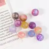Cuentas que Cambian de Color UV de 10 mm Cuentas que Cambian de Color de Resina con Purpurina Cuentas Sueltas de Sirena Cuentas Redondas Accesorios para Manualidades Cuentas