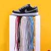 Cordones de baloncesto audaces color semicírculo zapatilla de viaje ajuste Owen zapatos planos ovalados blancos y negros cuerda