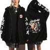 Suéter para Hombre Transfronterizo Sudadera Ghost Blade Otoño e Invierno Terciopelo Cardigan de Pareja Suéter Chaqueta de Marca de Moda Europea y Americana