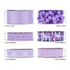 Serie Rosa y Morada del Día de San Valentín Bola de Pelo Bordada Correa de Encaje con Cinta Cinta Decorativa para Hornear Set de Materiales para Manualidades