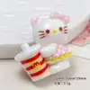 Accesorios de Resina DIY de Dibujos Animados, Pinzas para el Cabello de Pegamento Cremoso Gato Cola Cola, Hebillas para Zapatos de Funda de Teléfono, Colgantes para Llaveros