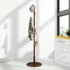 Cabide de Madeira Maciça de Chão para Quarto Cabide de Roupas para Quarto Cabide de Roupas Doméstico de Poste Único Moderno Simples Cabide de Bolsa