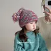Gorros para Niños en Otoño e Invierno, Lindos y Súper Lindos Gorros de Punto con Bola de Pelo para Niños y Niñas, Gorros de Lana Cálidos para Bebés con Protección para los Oídos