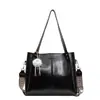 Bolso tote retro para mujer, nueva colección otoño/invierno 2026, moderno y versátil, gran capacidad, correa de hombro ancha, bolso de hombro para el trabajo