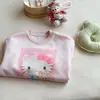 Sudadera de dibujos animados para niñas timo otoño 2026 nueva infantil linda de dibujos animados manga larga cuello redondo top elegante para niñas