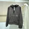 Sudadera con capucha de media cremallera, casual y elegante, corte holgado, cálida y cómoda, perfecta para un look relajado, chaqueta corta para otoño e invierno, estilo mujer 487604