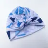 Chapéus Europeus e Americanos para Recém-Nascidos de Comércio Exterior, Chapéus Indianos Estampados de Laço Fofo para Primavera e Verão, Chapéus de Tricô com Orelhas de Coelho