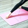 Esterilla de yoga de caucho natural PU, antideslizante, para fitness, para hombres y mujeres, con logotipo de estudio de yoga.