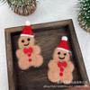Lindo muñeco de nieve de lana de fieltro navideño transfronterizo, hombre de jengibre, lunares, decoración para árbol de Navidad, cabeza de alce, lindos accesorios pequeños