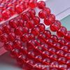 Nova imitação de vidro contas de jade transparente monocromático ovo branco jade DIY acessórios de jóias artesanais pulseira colar de contas soltas material