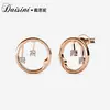 Pendientes de Punto Estrella con Cristales Swarovski de Moda Pendientes Dulces Japoneses y Coreanos Pendientes de Mujer Fábrica