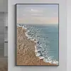 Pintura al Óleo Pintada a Mano Paisaje Marino al Amanecer Pintura con Textura Estéreo Decoración para Sofá de Sala de Estar Pintura para Pasillo de Entrada Colgante
