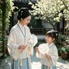 Leque infantil bordado frente e verso estilo tradicional, leque de dança de verão com borlas, leque para traje antigo feminino Hanfu cheongsam