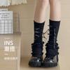 Calcetines para Mujer con Lazo de Cinta Apilados Primavera y Verano Delgados Y2K Subcultura Blanco Cubre Piernas JK Pierna Modificada