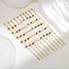 Stock Listo del Fabricante Pulsera de Cadena Hecha a Mano de Trébol de Cuatro Hojas de 9 mm Chapado en Oro Real de 18 Quilates Diseño de Lujo Accesible Sin Decoloración Elegante