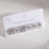 Conjunto de Brincos Estrela Lua de Aço Inoxidável Estilo Ins Personalidade Moda Luxo Leve Nicho Senso de Design Brincos Atacado