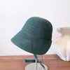 Chapéu de Bacia Respirável com Abertura Traseira de Cor Sólida Simples para Mulheres, Chapéu de Pescador Elegante de Verão, Versátil, com Cadarço, Chapéu de Tricô para Protetor Solar