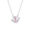 Collar de plata esterlina S925 para mujer, ligero, de lujo, estilo dulce, gran oferta de Corea del Sur, nueva joyería, colgante inteligente de planeta amor.