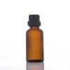Botellas de Vidrio Grueso Marrón para Aceites Esenciales en Stock, Botellas Gotero para Sérum, Botellas Vacías Dispensadoras Cosméticas con Tapa Antirrobo, Disponibles al por Mayor