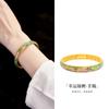 Pulseira Koi da Sorte em Prata Pura 99,9% Filigrana Antiga Esmalte Vazado para Mulheres, Novo Estilo Chinês Tendência Nacional Luxo Leve Presente de Ano Novo