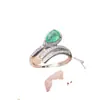 Anillo de Esmeralda Natural Popular al por Mayor de Fábrica Plata S925 Incrustado con Piedra Principal 5*7 Joyería de Lujo Venta Directa de Fábrica