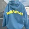 Sudadera con Capucha y Bolsillo Estampado Hip-Hop Chaqueta Sudadera Retro Americana Sudadera de Manga Larga Sudadera de Primavera y Otoño para Mujer