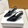 Zapatos Versátiles para Mujer Sexy de Punta Fina y Boca Baja, Nuevos Tacones de Aguja Cómodos Estilo Francés con Talón Abierto para Primavera/Verano 2025