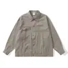 Rumen Meng Streetwear Retrô Japonês Jaqueta de Trabalho com Gola Lavada Masculina Outono Tendência Marca Moda Estilo Solto Casual Roupa Exterior