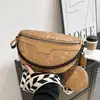 Bolsa de Peito Nova Tendência Inverno 2025 Bolsa de Cintura Quente de Venda Transfronteiriça para Mulheres Bolsa Transversal de Ombro Único com Alça Larga Conjunto com Bolsa Pequena Bolsa para Celular