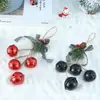Colgante de campana de Navidad colgante para ventana colgante de árbol de Navidad campana pintada cuerda de cáñamo accesorios de piña colgante de campana de metal