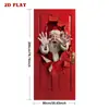 Nova Capa de Porta de Natal Transfronteiriça Papai Noel Feliz Natal Decoração Arranjo Bandeira Bandeira Suspensa Externa