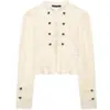 Ropa europea y americana para mujer transfronteriza, bestseller de AliExpress, chaqueta casual de moda estilo francés con hebilla de lazo de encaje