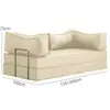 Novo Sofá Reto Modular de Tecido Estilo Meio do Século Sala de Estar Duplo ou Três Lugares Dobrável Dupla Utilização Sofá-Cama Teddy Bloco de Tofu