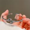 Gerente de Tienda Ama JOJOACC Pulsera de Serpiente Plateada Entrada Lujo Pulsera de Micro Esmeralda Joyería Japonesa y Coreana J288