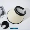 Sombrero de ala ancha abierto para mujer, protección solar para la cara al aire libre, protección UV, nuevo estilo, sombrero de sol, parasol, sombrero tejido de paja