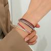 Pulseira de Linha Encerada Quente Transfronteiriça Feita à Mão Nó Plano Trançada Colorida Trança Amizade Feminina Ajustável