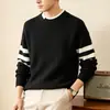 Suéter de malha casual com gola redonda da moda, best-seller transfronteiriço, fábrica de malhas masculinas
