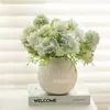 Estilo Ins Arreglo Floral Creativo Arreglo Floral Simple y de Alta Gama Personalizado Escandinavo Lujo Accesible Cerámica Jarrón Blanco Arreglo Floral
