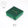 Caja de Joyería con Lazo Verde Caja de Empaque para Joyería Caja para Pendientes Anillo Colgante Collar Pulsera Cubierta Cielo y Tierra Caja Cuadrada
