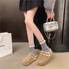 Mules Fechadas com Salto Escondido, Laço e Pérolas para Mulheres, Novo Estilo 2026 Sapatos Slip-On Que Podem Ser Usados com Saias, Meia-Chinelinho de Uso Duplo