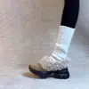 Zapatos de charol Retro Plus con plataforma gruesa para aumentar la altura, Zapatos peludos, Ropa de abrigo para mujer, Nuevo Invierno 2026, Zapatos de algodón cálidos para personas de baja estatura