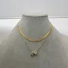 Collar de Letras Burbuja con Pedrería Transfronterizo Europeo y Americano Moda Simple Personalidad Cadena de Clavícula Joyería de Moda Regalo para Mujeres