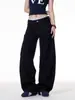 Jeans de Mujer Rectos de Pierna Ancha de Cintura Alta Lavados Desgastados Estilo Retro Americano Sueltos Adelgazantes Largos para Personas Altas