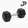 Mancuernas hexagonales de hierro fundido recubiertas de goma, antideslizantes y duraderas, en stock para entrega directa, equipo de fitness comercial para hombres al por mayor directamente de fábrica