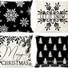 Funda de Almohada Navideña Nueva Coche Pino Copo de Nieve Bola de Navidad Estampado de Lino Decoración de Habitación Cojín de Sofá
